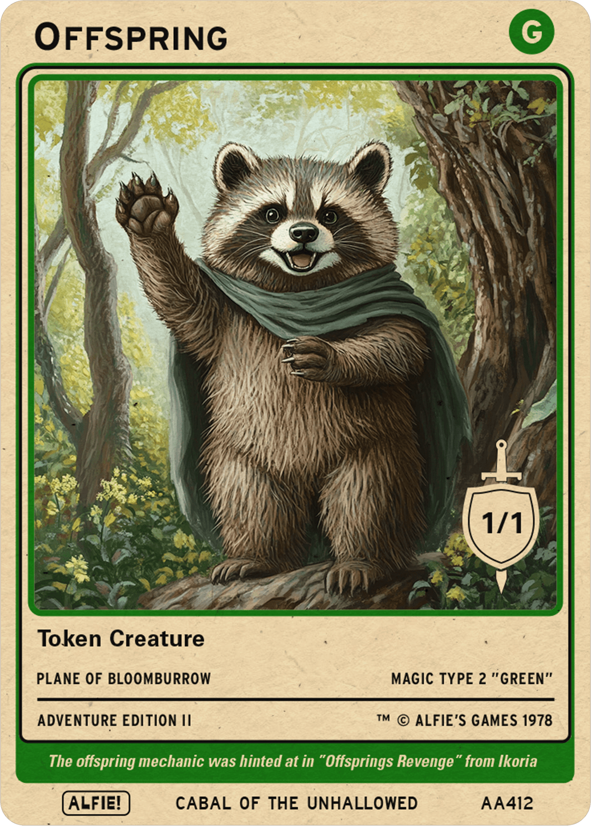 Offspring Raccoon - Alfies