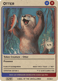 otter card mtg Otter token Magic mtg | Custom Retro Style