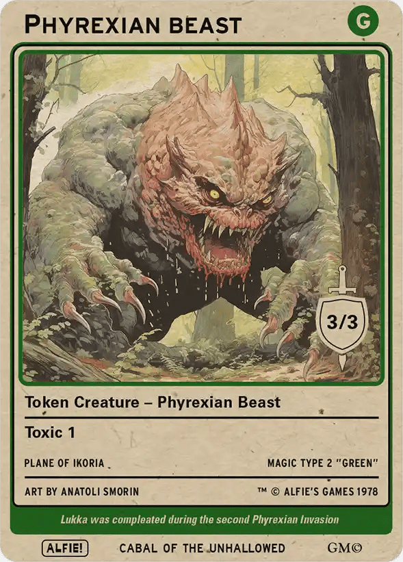 Phyrexian Beast 3/3 - Alfies