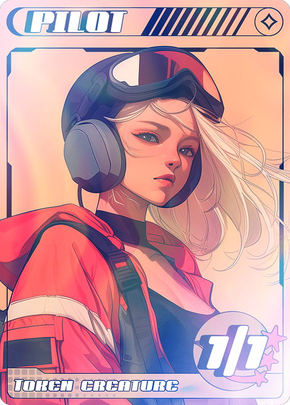 Pilot Foil token Magic mtg | Custom Anime Style | Alfies!