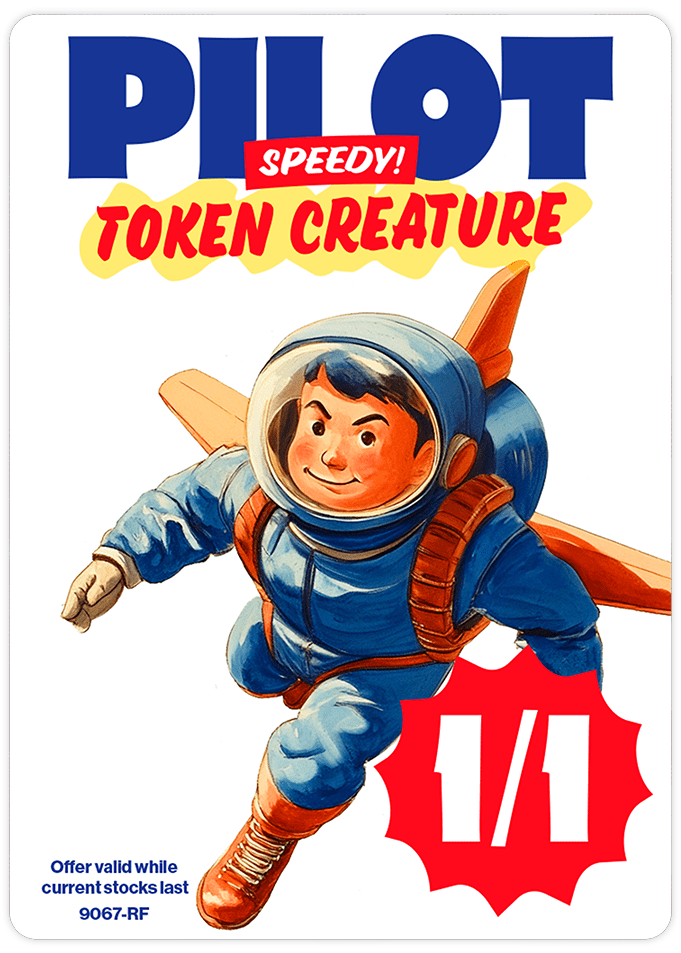 Pilot Magic Pilot token Magic mtg | Unique Style | Alfies!