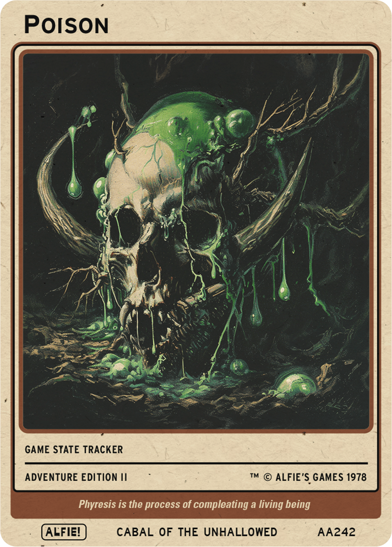 Poison Counter token Magic mtg | Custom Retro Style | Alfies!