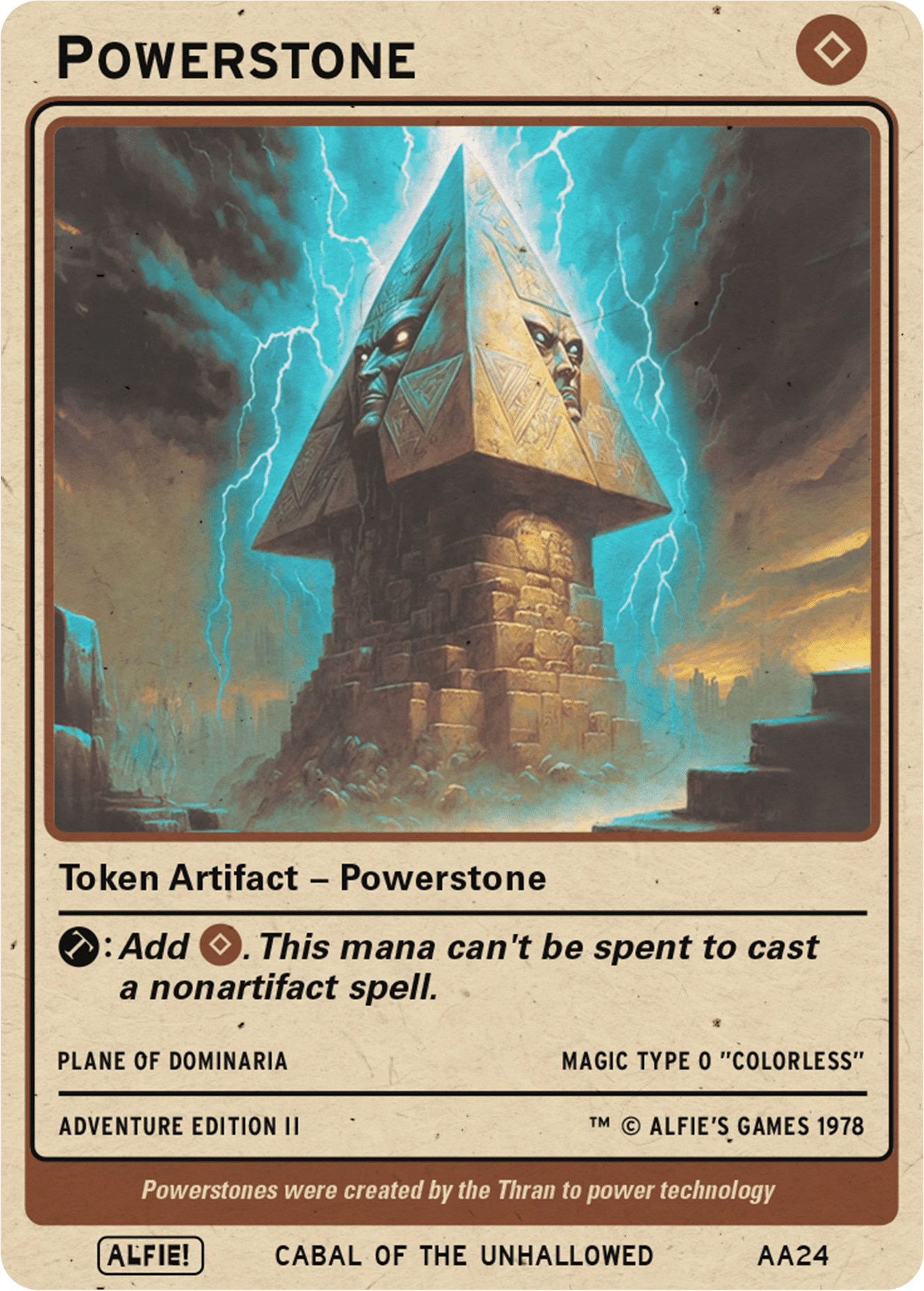 Powerstone token Magic mtg | Custom Retro Style | Alfies!