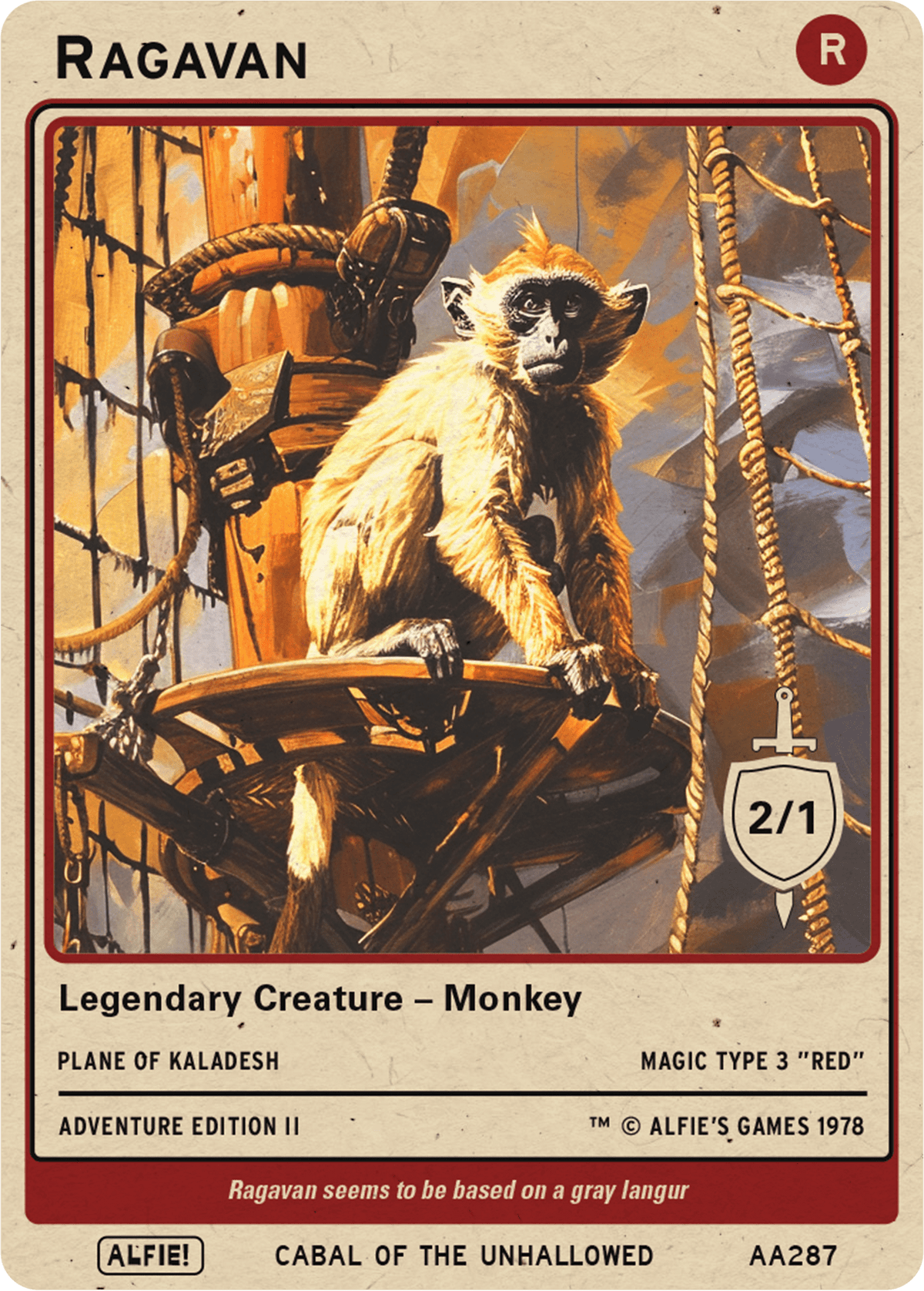 Create Ragavan Token Ragavan token Magic mtg | Custom Retro Style | Alfies!