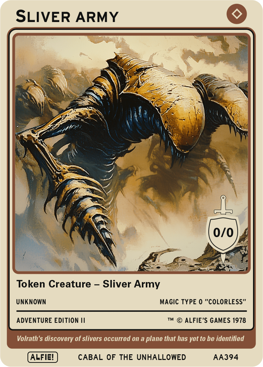 Sliver Army custom mtg token Magic mtg | Custom Retro Style | Alfies!