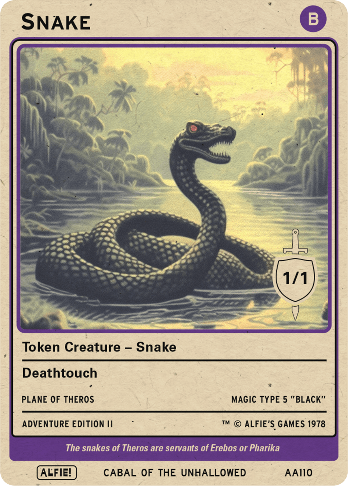 Snake 1/1 Black - Alfies