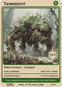 Tarmogoyf token Magic mtg | Custom Retro Style | Alfies! Tarmogoyf token Magic mtg | Custom Retro Style | Alfies!
