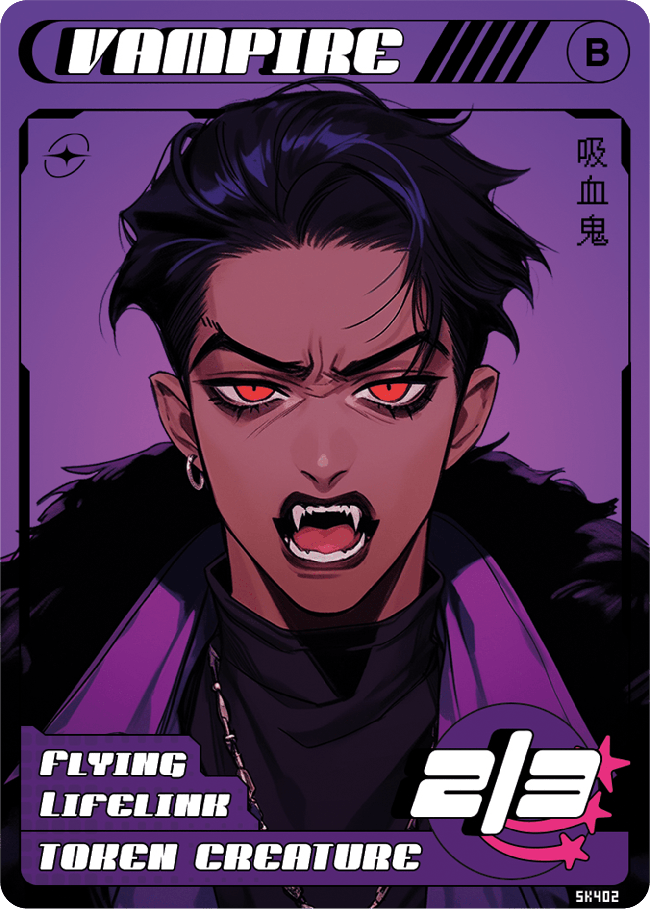 Vampire 2/3 Flying mtg magic token – Alfies