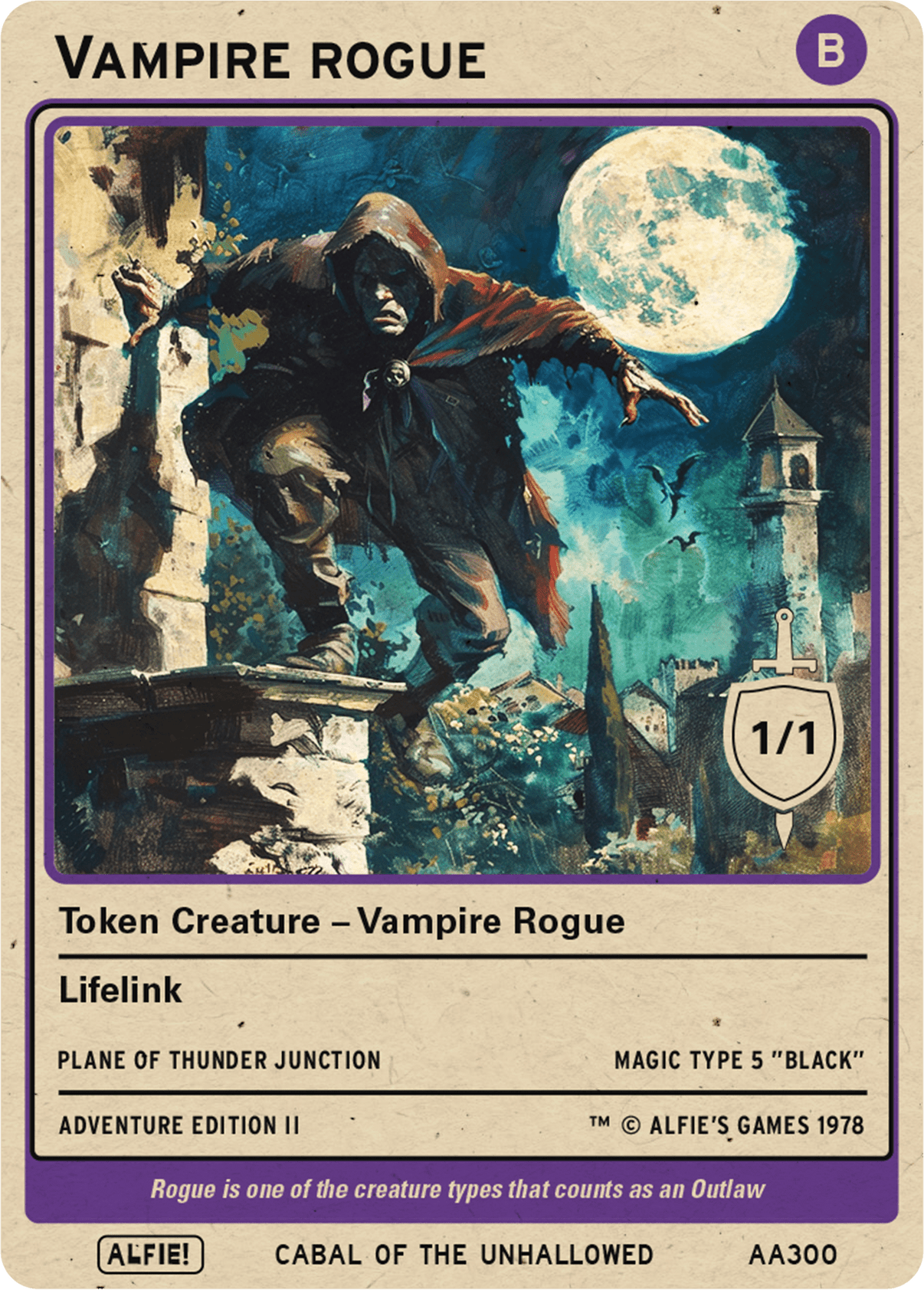 mtg good vampire cards Vampire Rogue token Magic mtg | Custom Retro Style