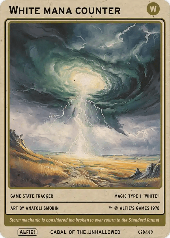 White Mana Counter - Alfies