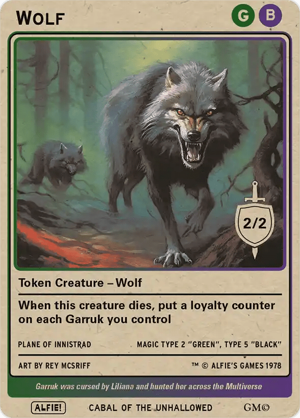 Wolf Black Green - Alfies