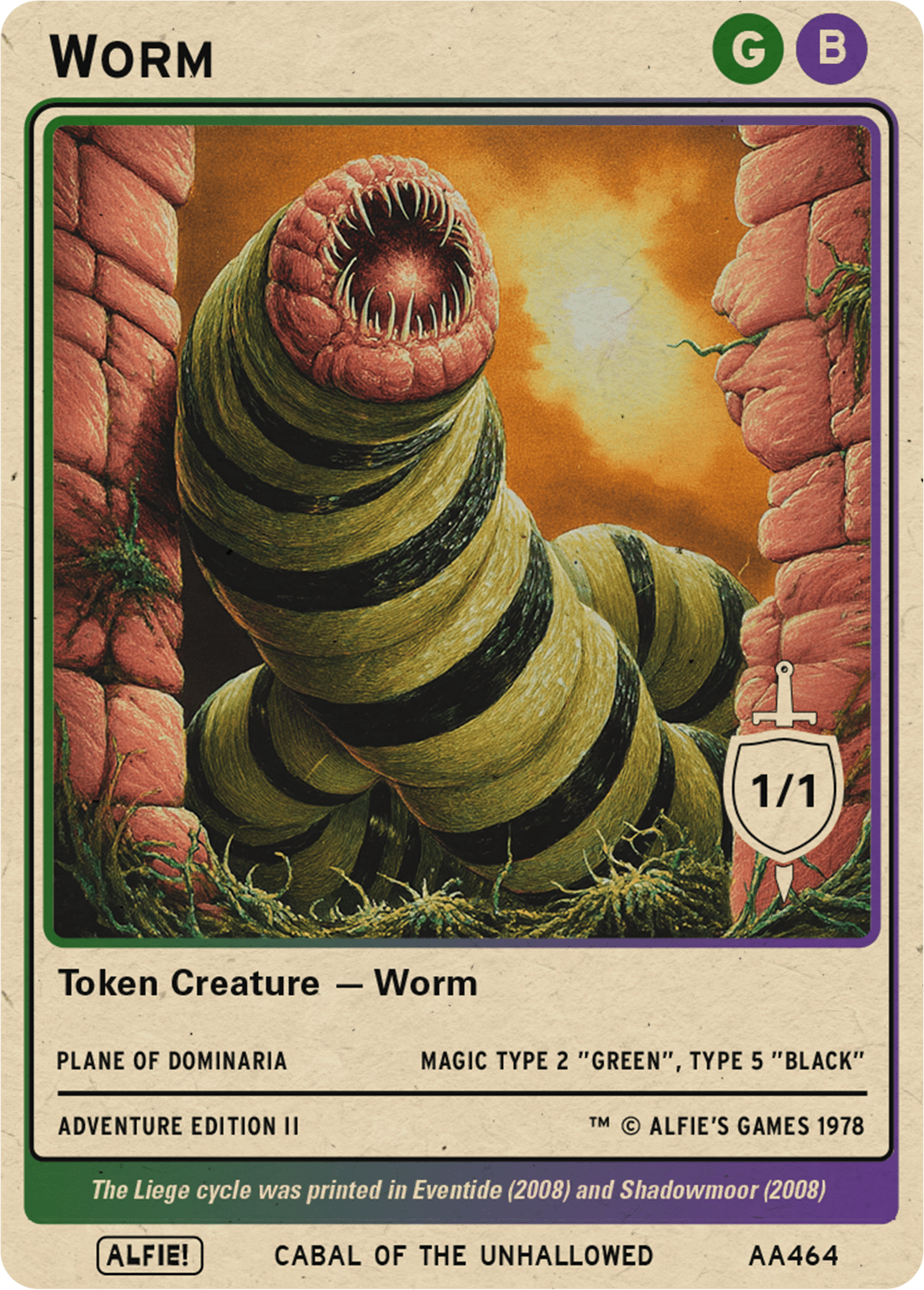 Worm Black Green - Alfies